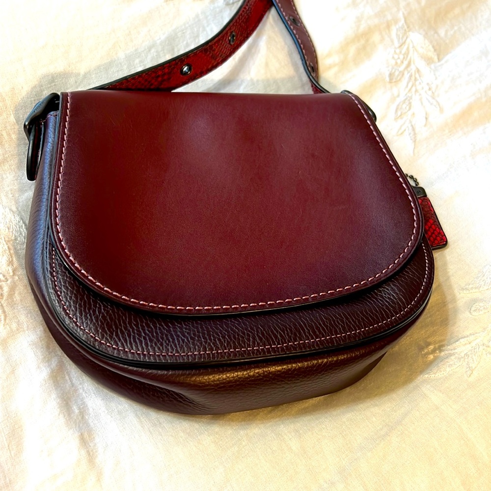 Coach 1941 Saddle Bag w/Python detail